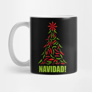 Red and Green Chile Navidad Tree Mug